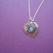 Opal Bead Sterling Silver Heart Pendant Necklace