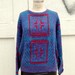Purple/blue/red southwestern motif sweater 1990s 1980s