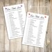 Candy Match Bridal Shower Game -- Printable