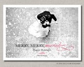 Holidy Photo Card or Wedding Thank You Card - Set of 100 - Merry Merry Married by Flair Designery Il_170x135
