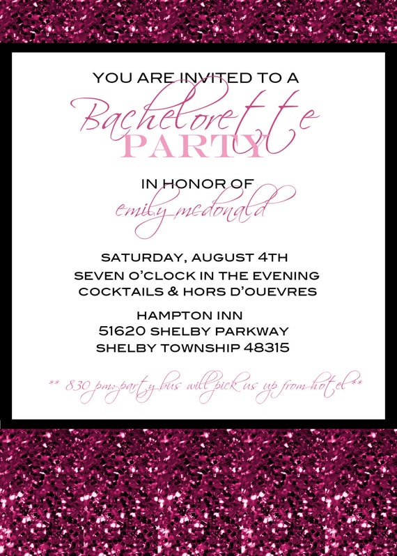 Pink Glitter Fit For A Bachelorette: Bachelorette Party