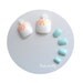 Tangerine and White Nail Art Toenail Set (1.6 cm size, 3d, orange, bright, summer pedicure, fake, nails, tips, acrylic toenails)