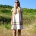 60s Colorful Striped Canvas ULTRA Trapeze Dress xs s m