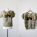 on SALE. 1980's vintage cream and gold embellished sweater (medium)