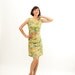 Vintage 1960s Shift Dress - 60s MOD Dress - Muted Neon Floral Print