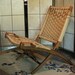 Vintage Danish Modern Mid Century Hans Wegner Style Folding Rope Chair