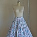 vintage 50s atomic print skirt - STREET LIGHT novelty skirt / XS/24"W