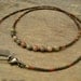 Dainty Jasper Necklace, delicate necklace, simple rustic necklace with autumn jasper in brown, orange, and gold