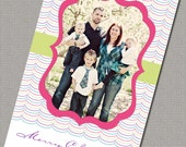 Bright colored Printable Holiday photo Cards, Christmas Cards, Garland, florescent, Digital file (469) Il_170x135