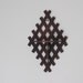 Vintage Wood Wall Shelf / Lattice Criss-Cross Diamond / 1940s Curio Shelf