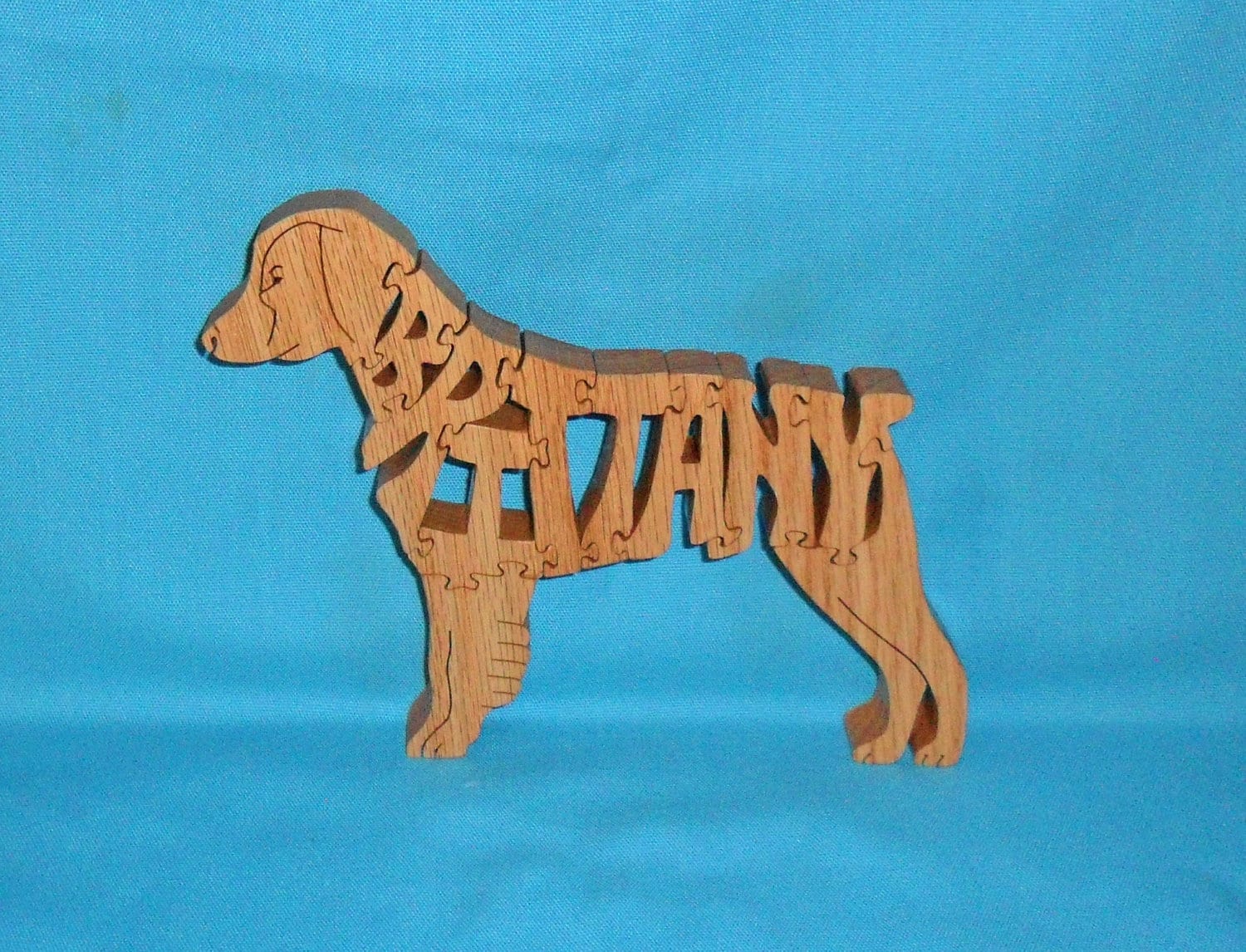 Brittany Dog Breed Handmade Scroll Saw Wooden Puzzle