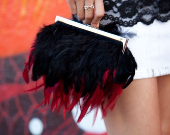 red feather bag