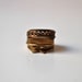Stacked Rings Bronze Vintage TEXTURED set