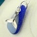 Santa Cruz Sea Glass Necklace RARE Blue And White With Whale Fluke