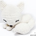 Sleepy Fox Doll, Cute Fox Amigurumi, Crochet Stuffed Animal, Fox Plushie, Nursery Toy, Baby Toy, Sleepy Fox Plush, Kawaii Fox Plush Doll