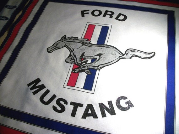 Vintage ford mustang fabric #7