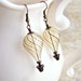 Hot Air Balloon Earrings - Steampunk balloon earrings in blown glass and brass - Hot Air Balloon Jewelry - Steampunk Earrings