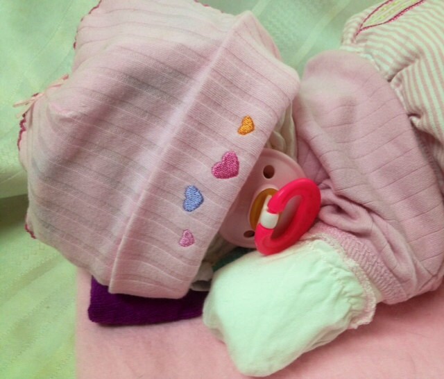 Pink Diaper Baby Girl Sleeping Diaper Baby Centerpiece