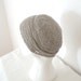 Linen Hat, Crochet Beanie - Natural Light Gray Grey, Slightly Slouchy - Minimal Unisex Spring, Summer Hat Beach Fashion Accessories