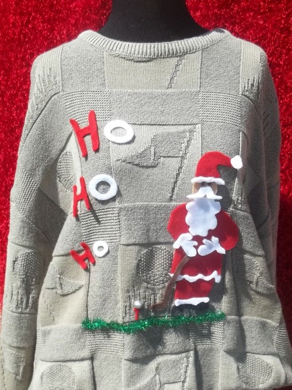 Ugly Christmas Sweater with a Golf theme
