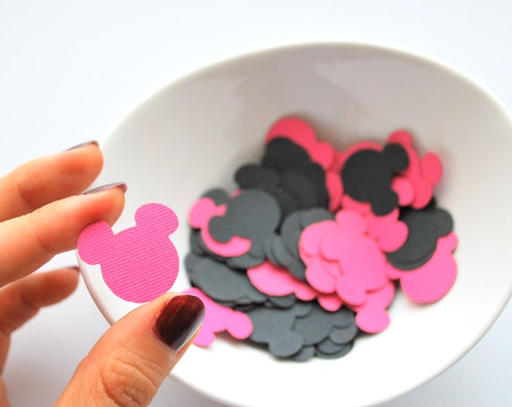 100 Mickey confetti, Mickey mouse confetti, (1 inch) die cut, cardstock confetti, party favor confetti, party confetti, table decor, A254 Il_570xn