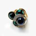 Vintage Costume Blue Green Glass Bubbles Ring Size 9 1/4