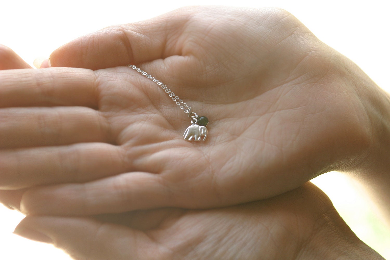 Good Luck Love and Fertility Necklace Elephant Charm