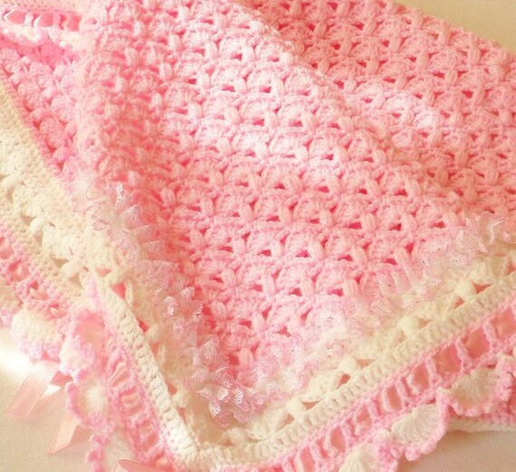 silk for blanket baby Baby Afghan Blanket Pink for Crocheted Girl A Candy Cotton Baby Treat