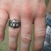 Heavy Gunmetal, Silver Skull and Bones Ring,Steampunk Ring,Edwardian Fantasy,Steam Punk Goth,Gothic Ring,Mens Ring,Mens Gifts,Gothic Jewelry