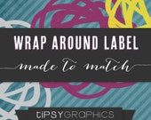 Wrap Around Address Labels. Printable ADD ON. Made to Match any Tipsy Graphics Design Il_170x135