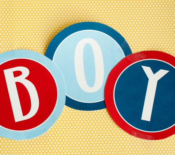 Nautical Baby Shower PRINTABLE It's A Boy Banner (INSTANT DOWNLOAD) from Love The Day Il_570xn