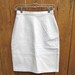 white leather high-waisted pencil skirt - 1980s vintage - small 9 10