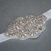 Rhinestone Crystal Headband - White Ribbon Headband - Ready to ship