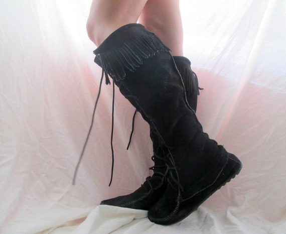 minnetonka knee high moccasins