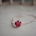 Mini Raspberry Pink Flower Headband