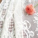 Vintage Lace Curtain Panel Cottage Chic English Cotton
