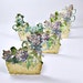 Victorian Die Cut Scraps, Violet Flowers in Baskets Placecards