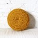 Round Pillow Crochet- mustard