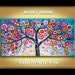 Abstract Painting Fancy Blossom Tree Art, Huge original acrylic painting, Modern deco Impasto Texture landscape painting by tim lam 48x24