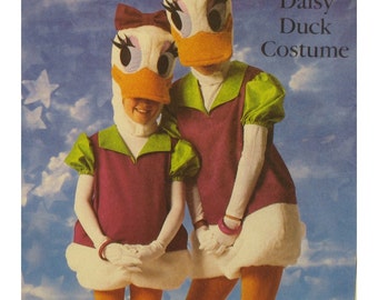 Daisy Duck Costume Pattern Walt Disney, Mask Hood, Shoes, Shirt, Rompers, Simplicity No. 7734 Size Child 2-4 (Chest 21-23"53-58cm)