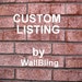 Horizontal Custom Art Sign - for renovate