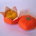 Felt food Tangerine set eco friendly childrens pretend play food for toy kitchen