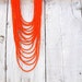 Seed Bead Bib/ Tangerine Tango Tangle, Czech Glass Multi Layered Strand Necklace