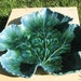 Giant Blue, Green, and Aquamarine Royal Haeger Ceramic Leaf Decorator Platter - 16.5" in diameter
