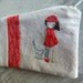 shy girl embroidered purse