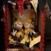Art Doll Circus Sideshow Conjoined twins Clown doll Hanging shadowbox OOAK Emile and Leo RESERVED