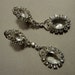 Vintage Juliana Earrings Long Dangle Rhinestones in clear unfoiled and clip on backs just stunning almost 3 inches bridal wedding jewelry