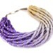 Ombre Necklace - Purple Lilac Gray Ochre Gradient Colors, Ombre Jewelry