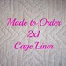 Made to Order Reversable Cage Liner 2x1 for Guinea Pig Hedgehog Small Animals