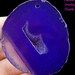 53mm Deep Plum Purple DRUZY ONYX AGATE Genuine Gemstone Slice Round Shaped Focal Pendant Bead